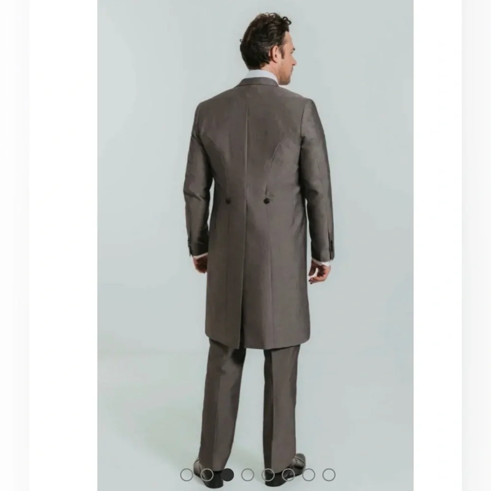 Dobell Men's Silver Grey Tailcoat Formal Blazer Morning Suit Jacket Sz 42R